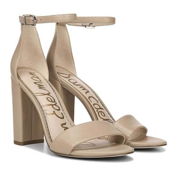 Sam Edelman Shoes - Sam Edelman Yaro Size 7 Classic Nude Ankle Strap Sandal Heel